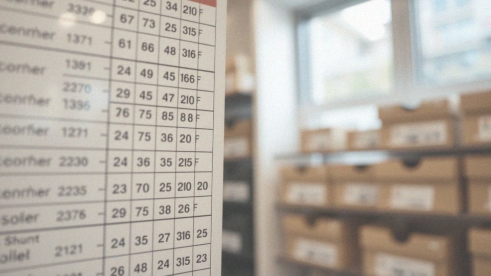 Jakie informacje zawiera tabela rozmiarów dotyczące długości wkładki?